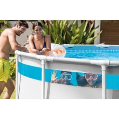Piscine Tubulaire Ronde Intex Prism Frame Clearview 4,88 X 1,22 M -Raviday Piscine 26730np ambiance min