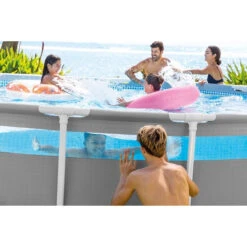 Piscine Tubulaire Ronde Intex Prism Frame Clearview 4,88 X 1,22 M -Raviday Piscine 26730np ambiance 2 min