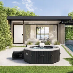 Spa Gonflable Intex PureSpa Carbone 6 Places -Raviday Piscine 28462ex spa gonflable intex purespa carbone 6 places ambiance
