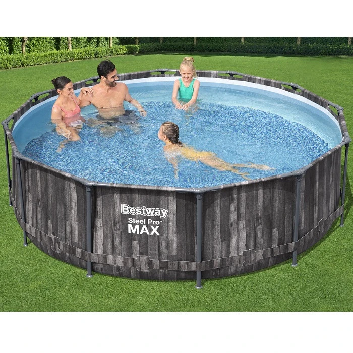 Piscine Tubulaire Ronde Bestway Steel Pro Max Imitation Bois 3,66 X 1,00 M 7 Piscine Tubulaire Ronde Bestway Steel Pro Max Imitation Bois 3,66 X 1,00 M – Image 5
