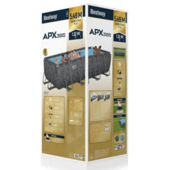 Piscine Tubulaire Rectangulaire Bestway APX 365 5,49 X 2,74 X 1,32 M + Filtration + Accessoires -Raviday Piscine 561ka piscine tubulaire rectangulaire bestway apx 365 549 274 132 packaging