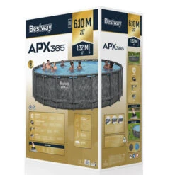 Piscine Tubulaire Ronde Bestway APX 365 6,10 X 1,32 M + Filtration + Accessoires -Raviday Piscine 561ke piscine tubulaire ronde bestway apx 365 610 132 packaging