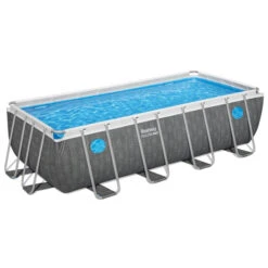 Piscine Tubulaire Rectangulaire Bestway Steel Pro Max Splashview 4,88 X 2,44 X 1,22 M + Filtration + Accessoires