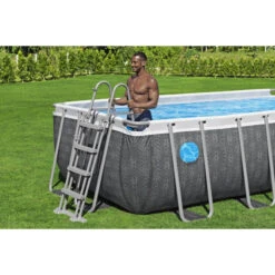Piscine Tubulaire Rectangulaire Bestway Steel Pro Max Splashview 4,88 X 2,44 X 1,22 M + Filtration + Accessoires -Raviday Piscine 561mb piscine tubulaire rectangulaire bestway steel pro max splashview 488 244 122 utilisation