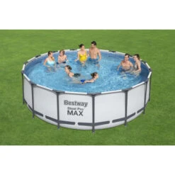 Piscine Tubulaire Ronde Bestway Steel Pro Max 4,57 X 1,22 M 12 Piscine Tubulaire Ronde Bestway Steel Pro Max 4,57 X 1,22 M -Raviday Piscine 56438 piscine tubulaire bestway ronde steel pro 457 x 122 cm ambiance