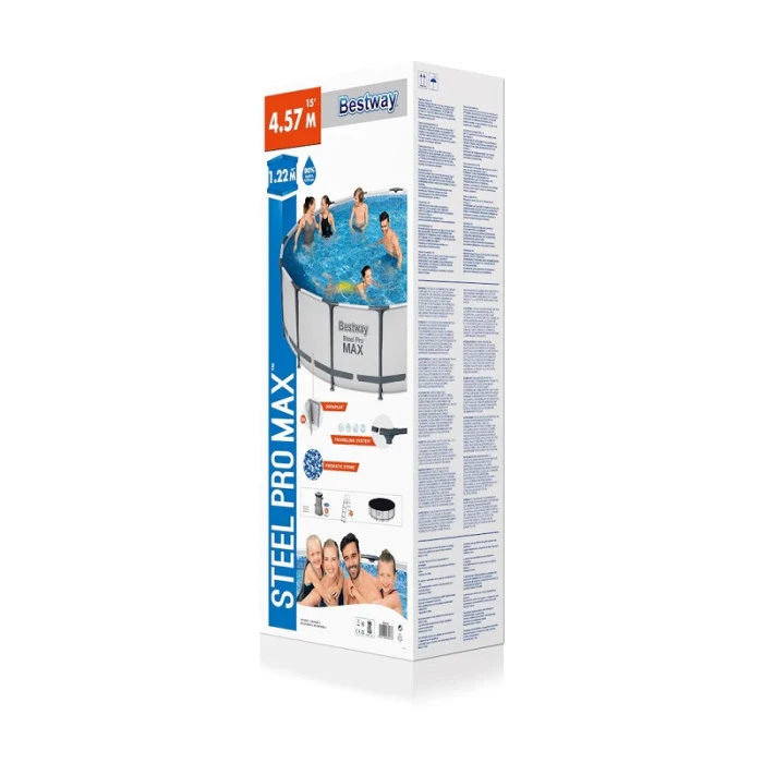 Piscine Tubulaire Ronde Bestway Steel Pro Max 4,57 X 1,22 M 10 Piscine Tubulaire Ronde Bestway Steel Pro Max 4,57 X 1,22 M – Image 8