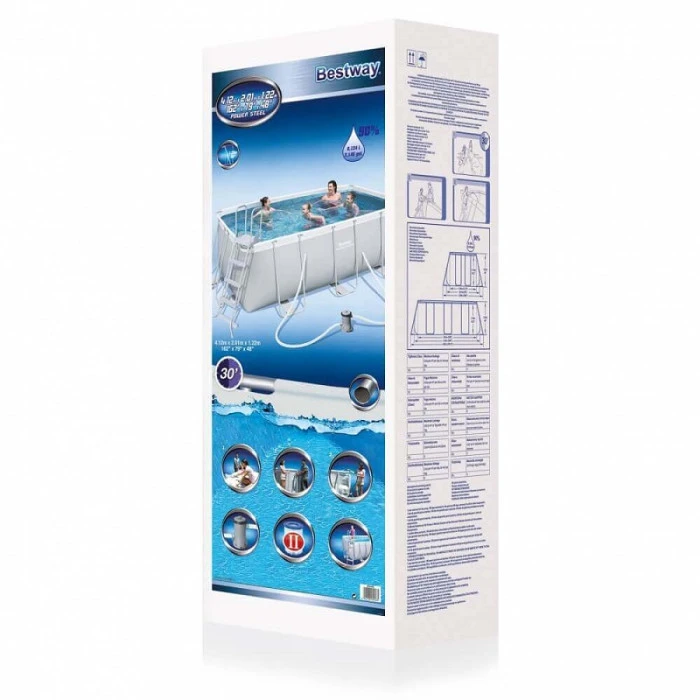 Piscine Tubulaire Rectangulaire Bestway Power Steel 4,12 X 2,01 X 1,22 6 Piscine Tubulaire Rectangulaire Bestway Power Steel 4,12 X 2,01 X 1,22 – Image 4