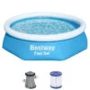 Piscine Autoportée Bestway Fast Set 2,44 X 0,61 M + Épurateur -Raviday Piscine 57450 piscine autoportee bestway fast set 244 66 filtre cartouche