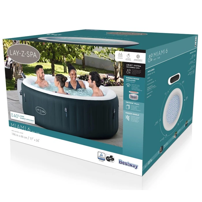 Spa Gonflable Bestway Lay-Z-Spa MIAMI EnergySense Airjet 6 Places 10 Spa Gonflable Bestway Lay-Z-Spa MIAMI EnergySense Airjet 6 Places – Image 8