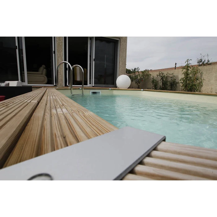 Piscine En Bois Octogonale Ubbink Océa 6,10 X 4,00 X 1,30 M - Liner Beige 6 Piscine En Bois Octogonale Ubbink Océa 6,10 X 4,00 X 1,30 M - Liner Beige – Image 4