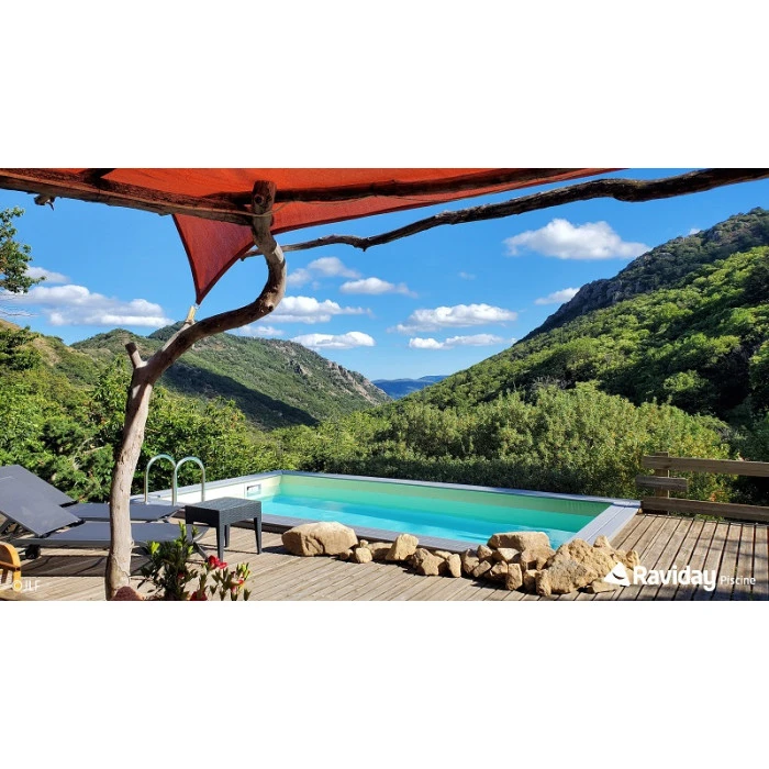 Piscine En Bois Rectangulaire Ubbink Sunwater 5,55 X 3,00 X 1,40 M - Liner Bleu 4 Piscine En Bois Rectangulaire Ubbink Sunwater 5,55 X 3,00 X 1,40 M - Liner Bleu – Image 2