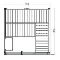 Sauna Traditionnel Harvia Family Large - 3/4 Places -Raviday Piscine family large dim