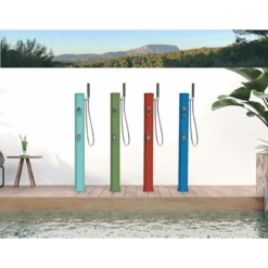 Douche Solaire Jolly Go 20L-Bleu Capri -Raviday Piscine jolly go galerie 06