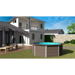 Devant -Raviday Piscine kpco41 piscine ronde composite gre diam 410 124 ambiance