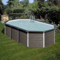Devant -Raviday Piscine kpcov6650 piscine ovale composite gre 664 386 154cm new ambiance
