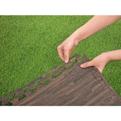 Tapis Effet Bois Pour Spa Et Piscine Bestway 3m² - 12 Dalles -Raviday Piscine lot de 12 dalles de protection de sol en mousse 5080 x 5080 cm effet bois pour piscine et spa bestway 4