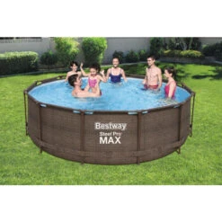 Piscine Tubulaire Ronde Bestway Steel Pro Max 3,66 X 1,00 M -Raviday Piscine piscine bestway imitation bois 366 4