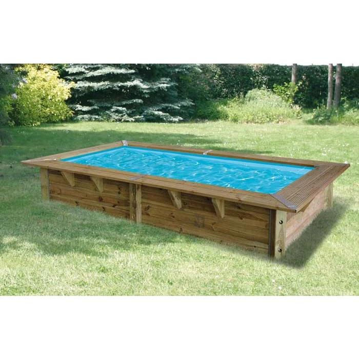 Piscine En Bois Rectangulaire Ubbink Sunwater 3,50 X 2,00 X 0,71 M - Liner Bleu 4 Piscine En Bois Rectangulaire Ubbink Sunwater 3,50 X 2,00 X 0,71 M - Liner Bleu – Image 2