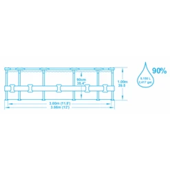 Piscine Tubulaire Ronde Bestway Steel Pro Max 3,66 X 1,00 M -Raviday Piscine piscine tubulaire bestway steel pro frame imitation bois tresse 366 x 100 cm